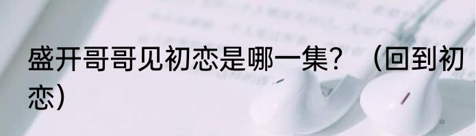 盛开哥哥见初恋是哪一集？（回到初恋）