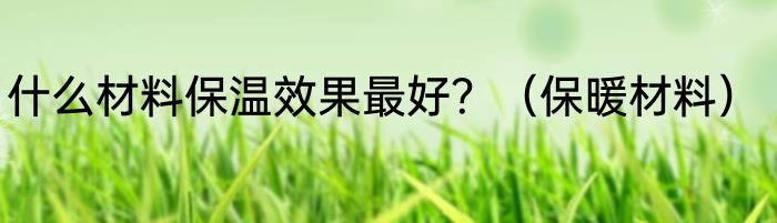 什么材料保温效果最好？（保暖材料）