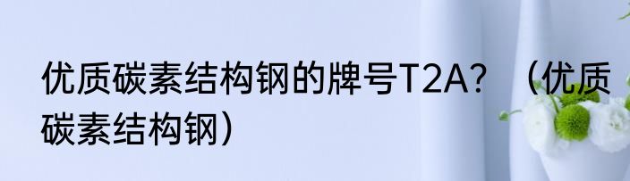 优质碳素结构钢的牌号T2A？（优质碳素结构钢）