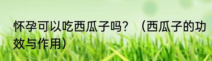 怀孕可以吃西瓜子吗？（西瓜子的功效与作用）