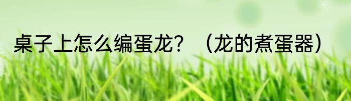 桌子上怎么编蛋龙？（龙的煮蛋器）