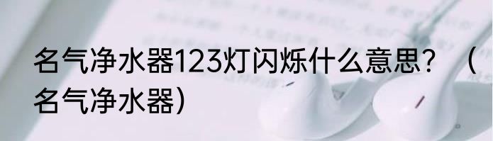 名气净水器123灯闪烁什么意思？（名气净水器）