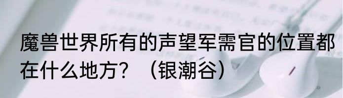 魔兽世界所有的声望军需官的位置都在什么地方？（银潮谷）