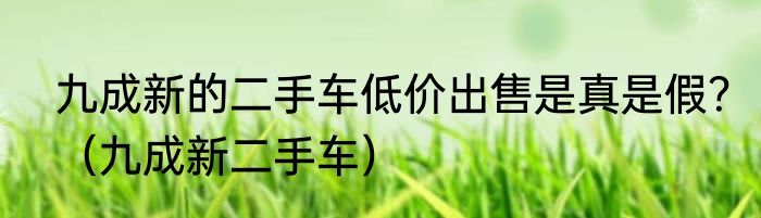 九成新的二手车低价出售是真是假？（九成新二手车）
