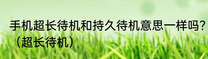 手机超长待机和持久待机意思一样吗？（超长待机）