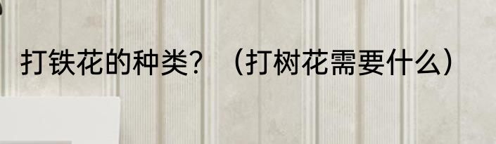 打铁花的种类？（打树花需要什么）