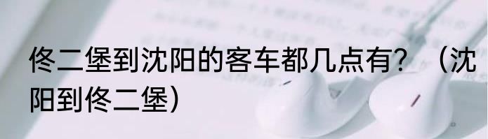 佟二堡到沈阳的客车都几点有？（沈阳到佟二堡）