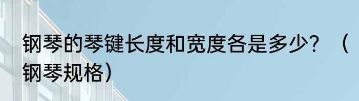钢琴的琴键长度和宽度各是多少？（钢琴规格）