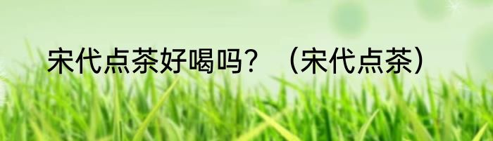 宋代点茶好喝吗？（宋代点茶）