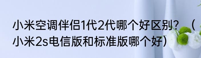 小米空调伴侣1代2代哪个好区别？（小米2s电信版和标准版哪个好）