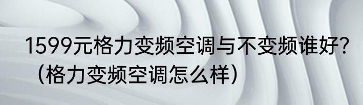 1599元格力变频空调与不变频谁好？（格力变频空调怎么样）