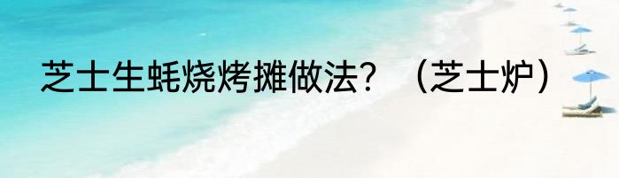 芝士生蚝烧烤摊做法？（芝士炉）