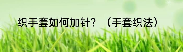 织手套如何加针？（手套织法）