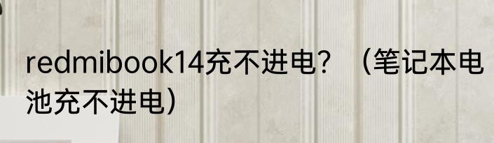 redmibook14充不进电？（笔记本电池充不进电）