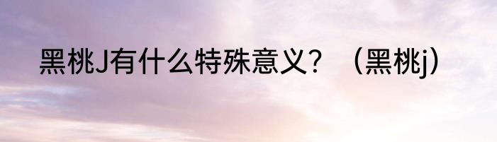 黑桃J有什么特殊意义？（黑桃j）