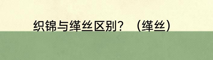 织锦与缂丝区别？（缂丝）