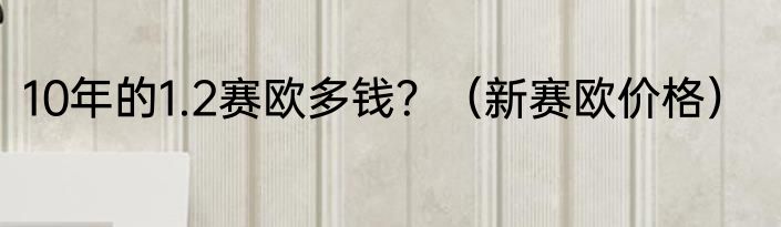 10年的1.2赛欧多钱？（新赛欧价格）