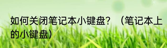 如何关闭笔记本小键盘？（笔记本上的小键盘）