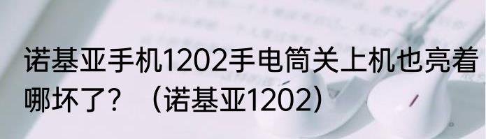 诺基亚手机1202手电筒关上机也亮着哪坏了？（诺基亚1202）