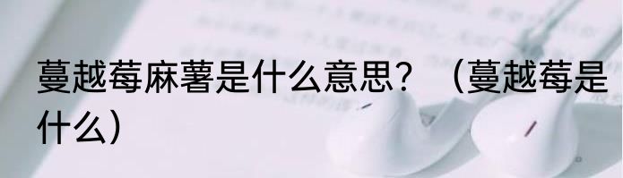 蔓越莓麻薯是什么意思？（蔓越莓是什么）