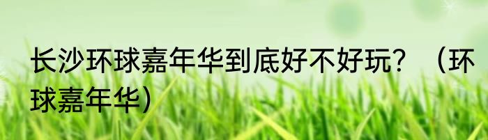 长沙环球嘉年华到底好不好玩？（环球嘉年华）