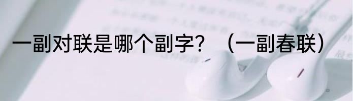 一副对联是哪个副字？（一副春联）