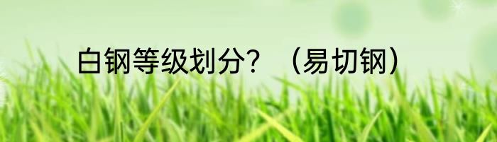白钢等级划分？（易切钢）