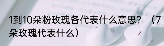 1到10朵粉玫瑰各代表什么意思？（7朵玫瑰代表什么）