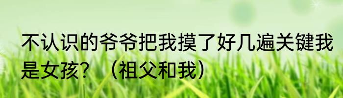 不认识的爷爷把我摸了好几遍关键我是女孩？（祖父和我）