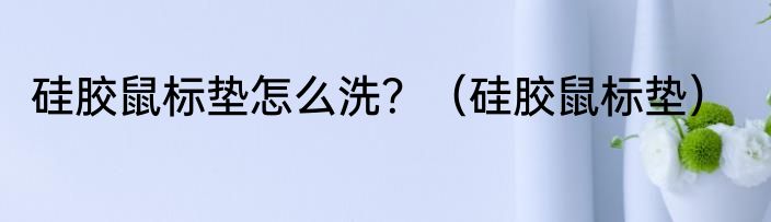 硅胶鼠标垫怎么洗？（硅胶鼠标垫）