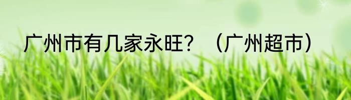 广州市有几家永旺？（广州超市）