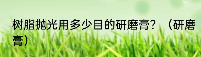 树脂抛光用多少目的研磨膏？（研磨膏）