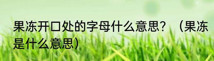 果冻开口处的字母什么意思？（果冻是什么意思）