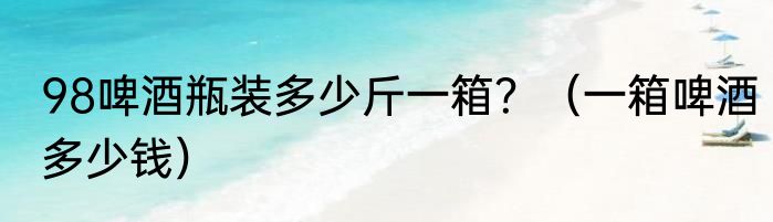 98啤酒瓶装多少斤一箱？（一箱啤酒多少钱）