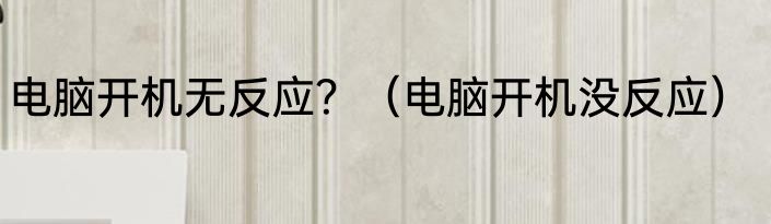 电脑开机无反应？（电脑开机没反应）