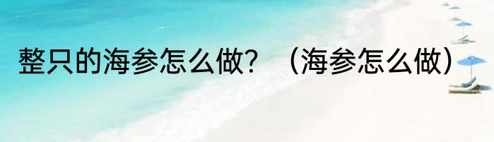 整只的海参怎么做？（海参怎么做）