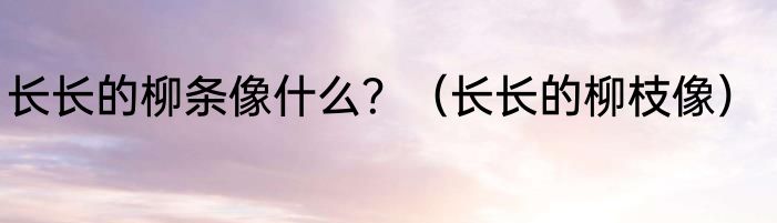 长长的柳条像什么？（长长的柳枝像）