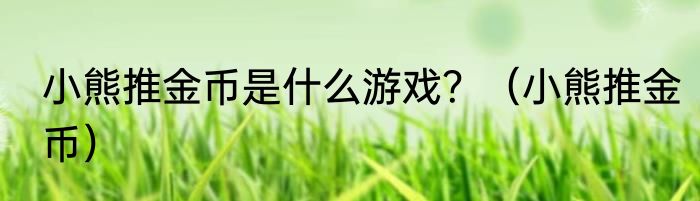 小熊推金币是什么游戏？（小熊推金币）