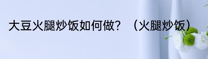 大豆火腿炒饭如何做？（火腿炒饭）