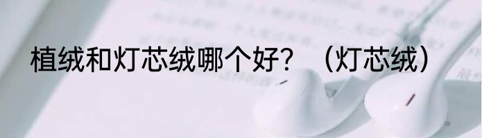 植绒和灯芯绒哪个好？（灯芯绒）