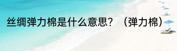 丝绸弹力棉是什么意思？（弹力棉）