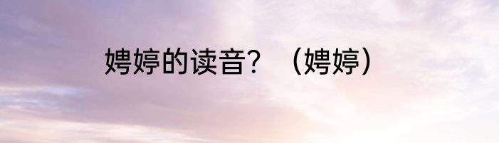 娉婷的读音？（娉婷）