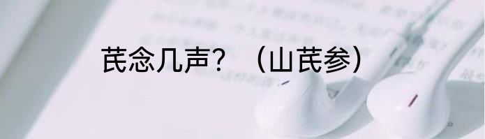 芪念几声？（山芪参）