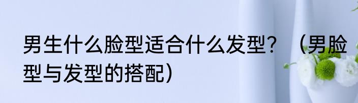 男生什么脸型适合什么发型?(男脸型与发型的搭配)