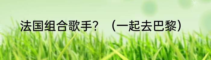 法国组合歌手？（一起去巴黎）