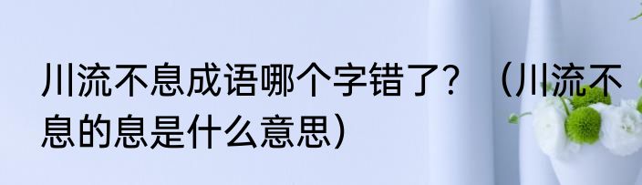 川流不息成语哪个字错了？（川流不息的息是什么意思）