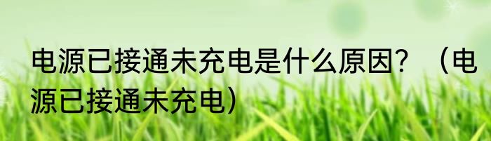 电源已接通未充电是什么原因？（电源已接通未充电）