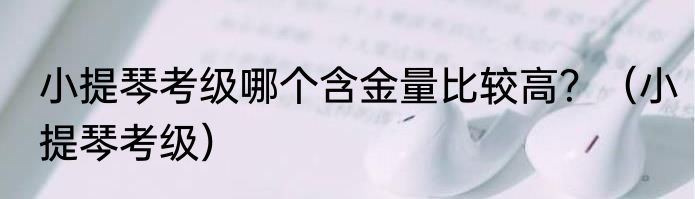 小提琴考级哪个含金量比较高？（小提琴考级）