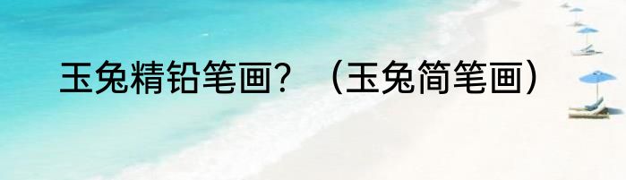 玉兔精铅笔画？（玉兔简笔画）