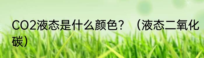 CO2液态是什么颜色？（液态二氧化碳）